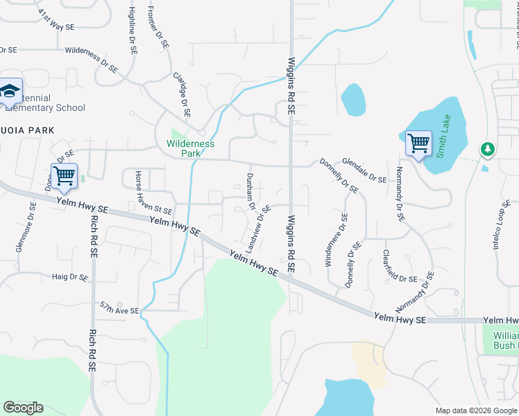 map of restaurants, bars, coffee shops, grocery stores, and more near 3532 Landview Drive Southeast in Olympia