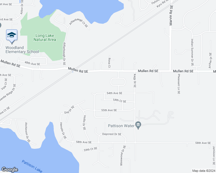 map of restaurants, bars, coffee shops, grocery stores, and more near 8404 49th Loop Southeast in Olympia