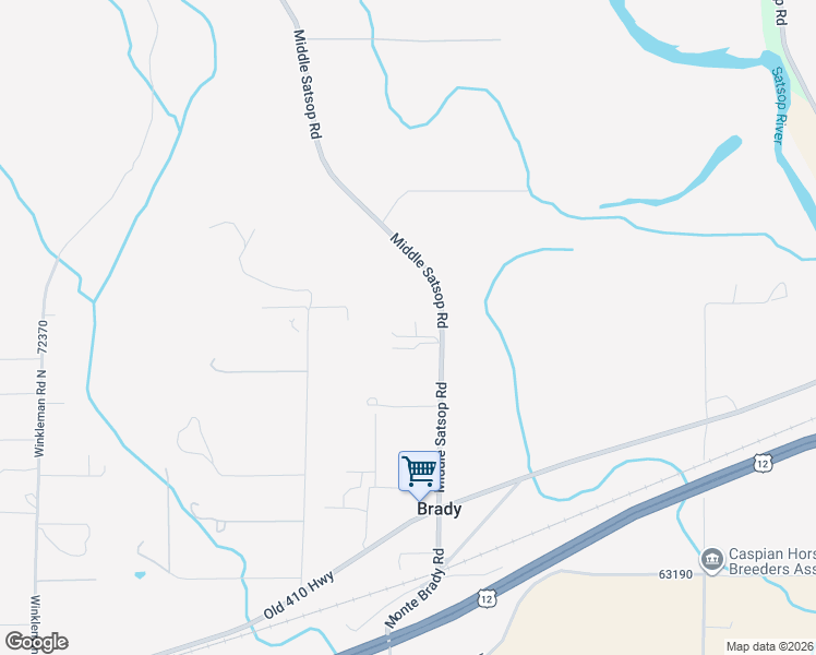 map of restaurants, bars, coffee shops, grocery stores, and more near 67 Middle Satsop Road in Montesano