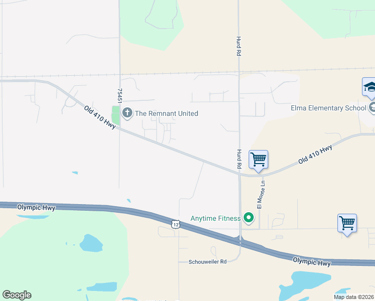 map of restaurants, bars, coffee shops, grocery stores, and more near 1101 Monte Elma Road in Elma