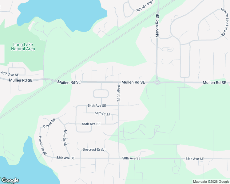 map of restaurants, bars, coffee shops, grocery stores, and more near 5027 Kagy Street Southeast in Olympia