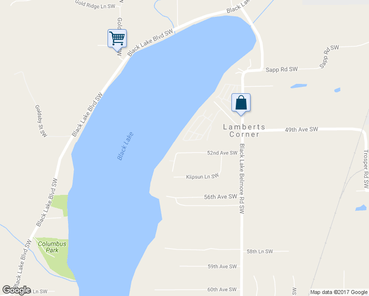 map of restaurants, bars, coffee shops, grocery stores, and more near 4200 52nd Avenue Southwest in Olympia