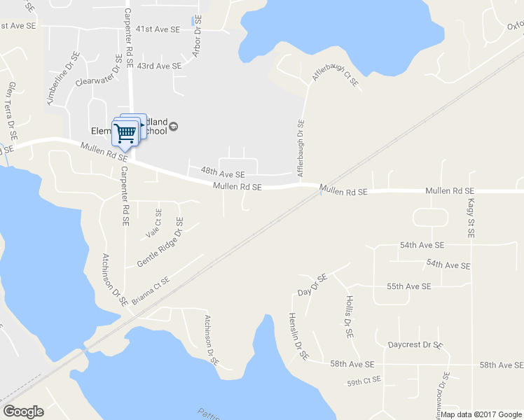 map of restaurants, bars, coffee shops, grocery stores, and more near 7925 Mullen Road Southeast in Olympia