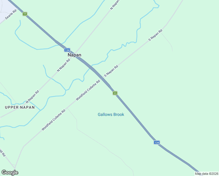 map of restaurants, bars, coffee shops, grocery stores, and more near 11299 New Brunswick 134 in Napan