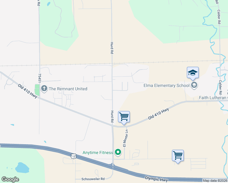 map of restaurants, bars, coffee shops, grocery stores, and more near 38 Hurd Road in Elma