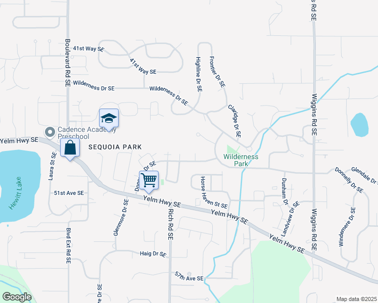 map of restaurants, bars, coffee shops, grocery stores, and more near 4727 Crisman Court Southeast in Olympia