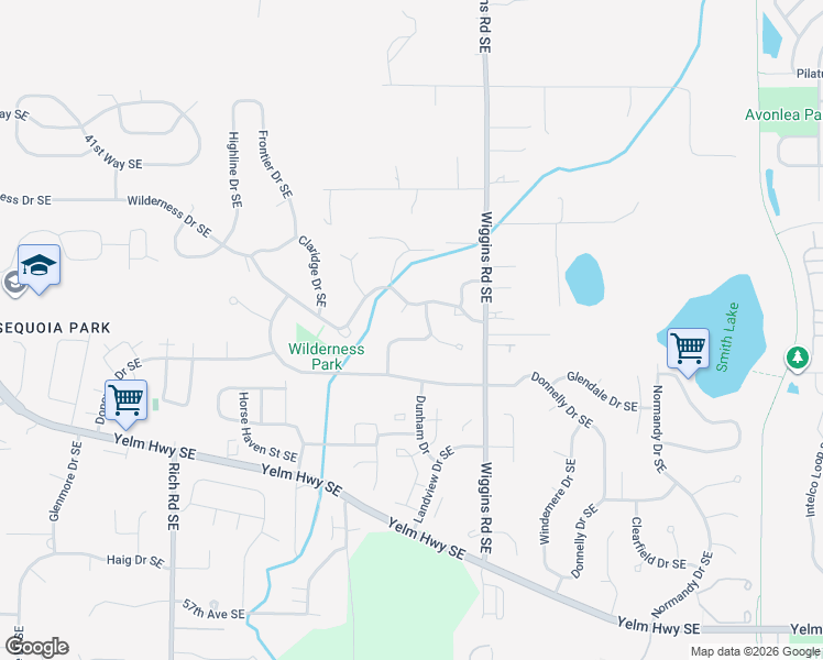 map of restaurants, bars, coffee shops, grocery stores, and more near 4805 Edgeworth Drive Southeast in Olympia