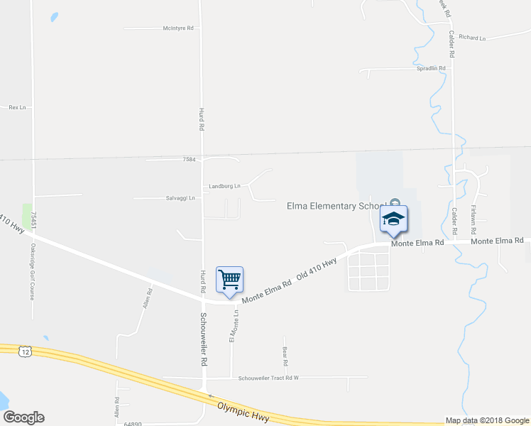 map of restaurants, bars, coffee shops, grocery stores, and more near 36 Landburg Lane in Elma