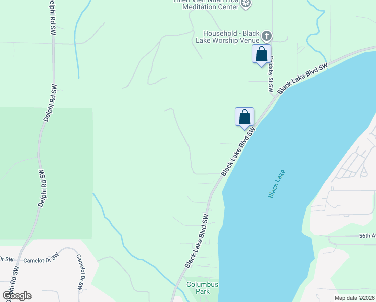 map of restaurants, bars, coffee shops, grocery stores, and more near 4937 Black Lake Boulevard Southwest in Olympia