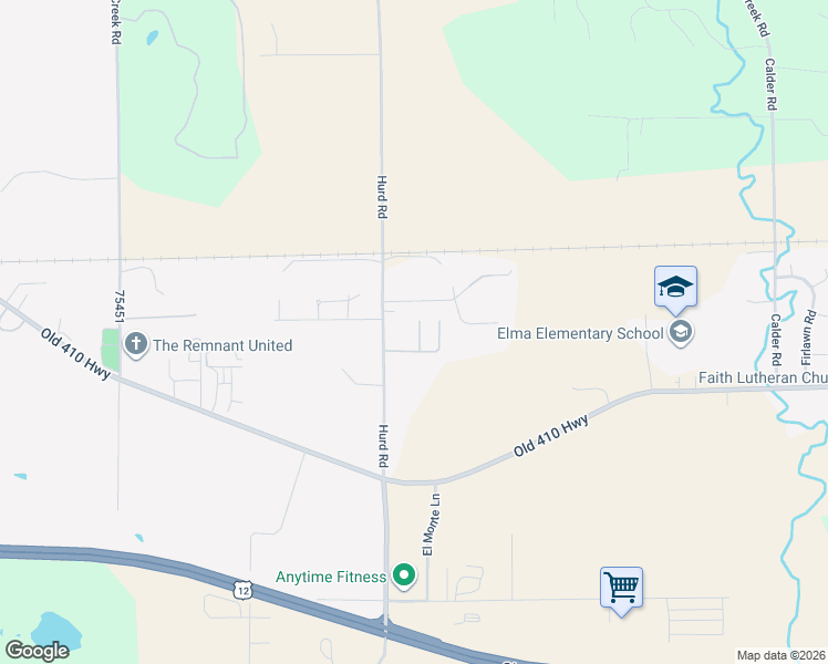 map of restaurants, bars, coffee shops, grocery stores, and more near 38 Hurd Road in Elma