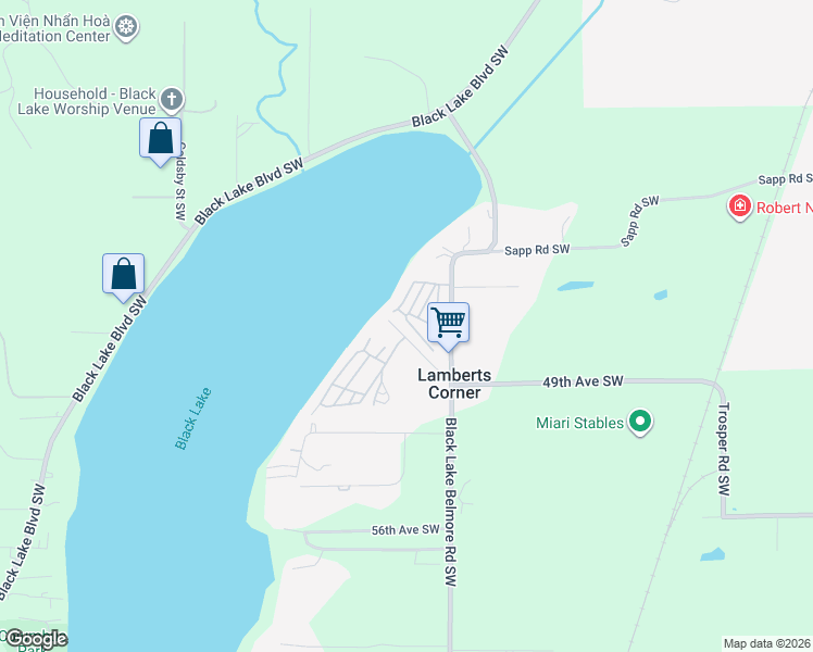 map of restaurants, bars, coffee shops, grocery stores, and more near 6120 49th Lane Northwest in Olympia