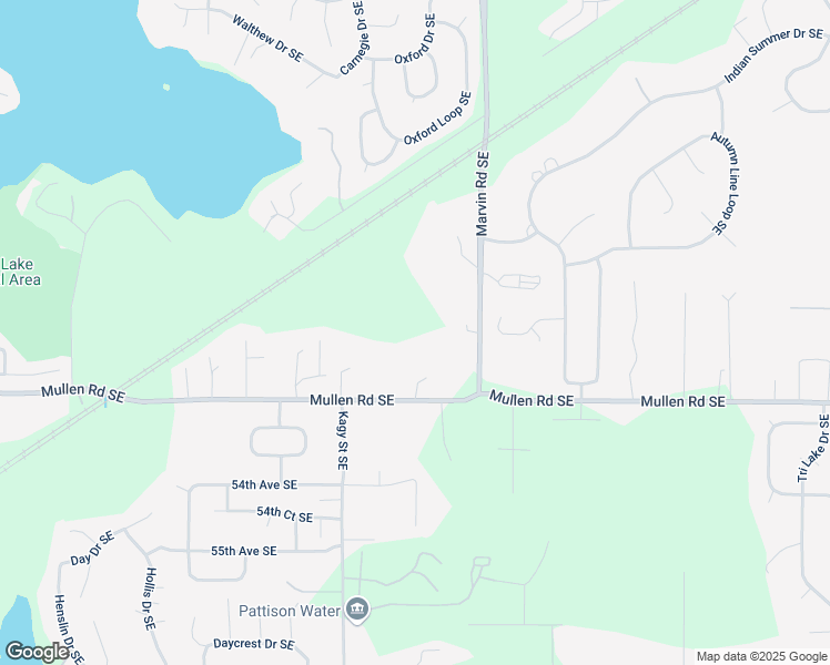 map of restaurants, bars, coffee shops, grocery stores, and more near 8614 Mullen Rd SE in Olympia