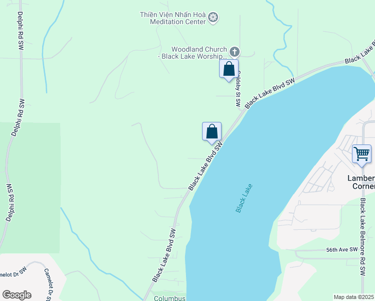 map of restaurants, bars, coffee shops, grocery stores, and more near 4717 Black Lake Boulevard Southwest in Olympia