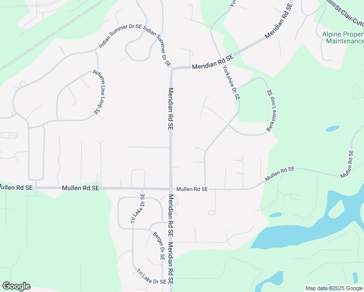 map of restaurants, bars, coffee shops, grocery stores, and more near 4504 Meridian Road Southeast in Olympia