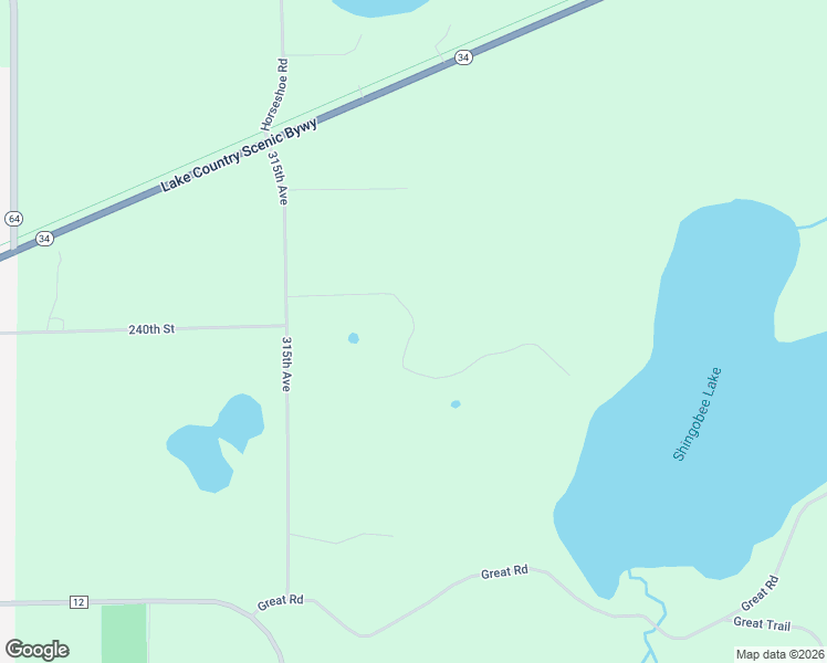 map of restaurants, bars, coffee shops, grocery stores, and more near Township Road in Hubbard County
