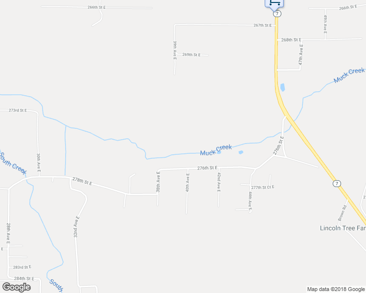 map of restaurants, bars, coffee shops, grocery stores, and more near 4003 276th Street East in Spanaway