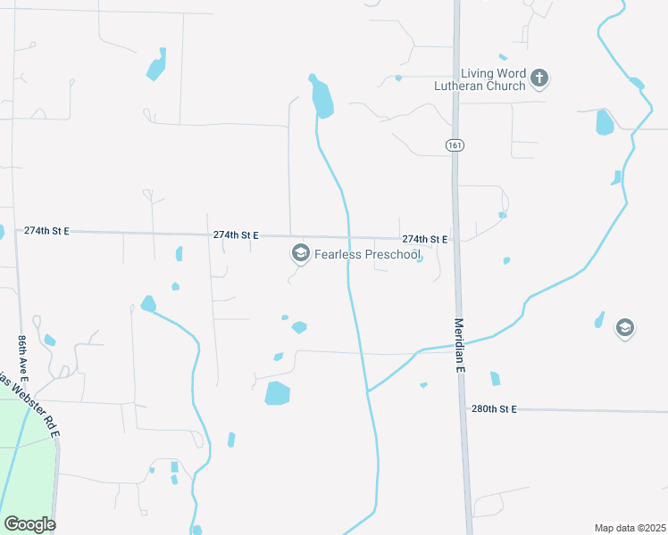 map of restaurants, bars, coffee shops, grocery stores, and more near 9704 274th Street East in Graham