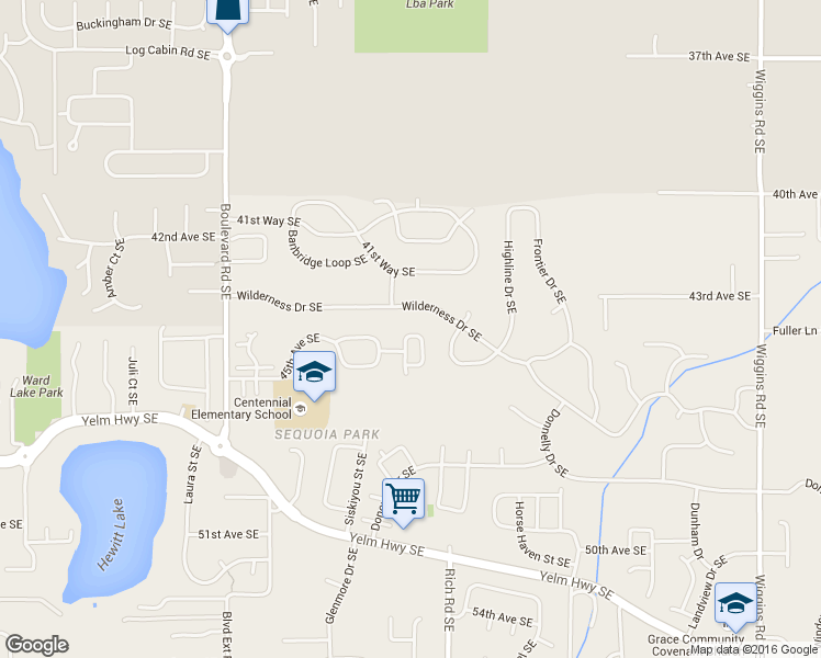 map of restaurants, bars, coffee shops, grocery stores, and more near 4529 Trenton Loop Southeast in Olympia