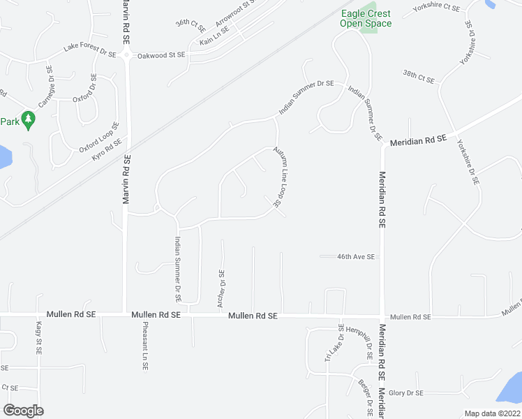 map of restaurants, bars, coffee shops, grocery stores, and more near 9030 Autumn Line Loop Southeast in Olympia