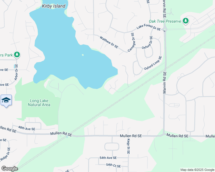 map of restaurants, bars, coffee shops, grocery stores, and more near 4232 Kyro Road Southeast in Olympia