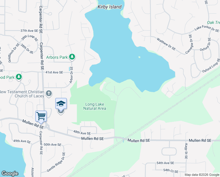 map of restaurants, bars, coffee shops, grocery stores, and more near 7926 Lorna Drive Southeast in Lacey