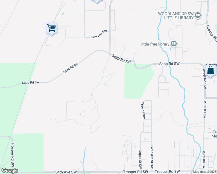 map of restaurants, bars, coffee shops, grocery stores, and more near 4522 Bush Mountain Drive Southwest in Tumwater