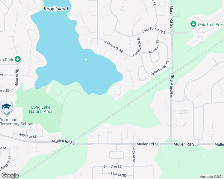 map of restaurants, bars, coffee shops, grocery stores, and more near 4232 Kyro Road Southeast in Olympia