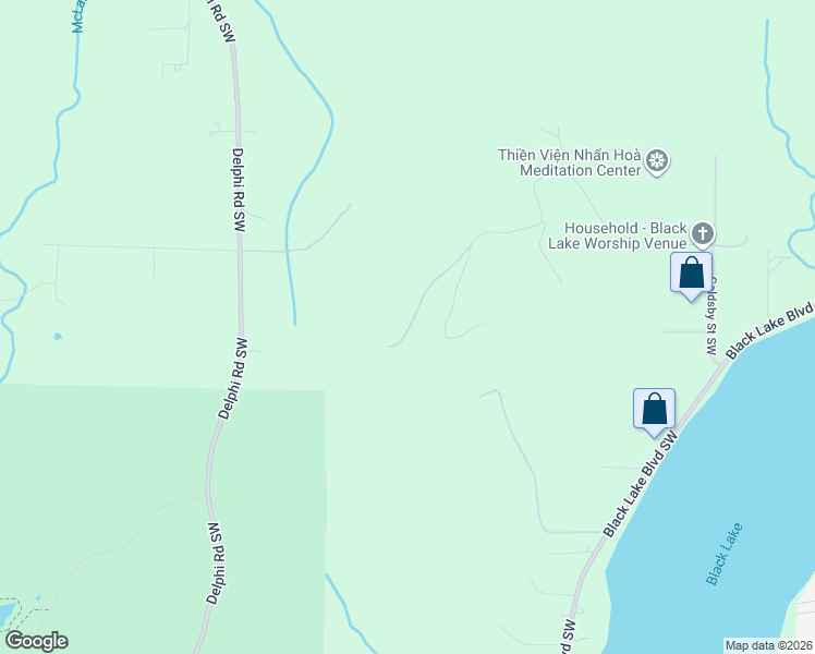 map of restaurants, bars, coffee shops, grocery stores, and more near 5020 Gold Ridge Lane Southwest in Olympia