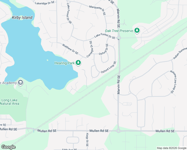 map of restaurants, bars, coffee shops, grocery stores, and more near 8600 Oxford Avenue Southeast in Lacey