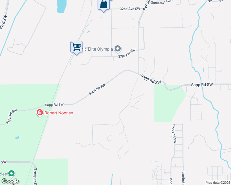 map of restaurants, bars, coffee shops, grocery stores, and more near 4295 Bush Mountain Drive Southwest in Tumwater