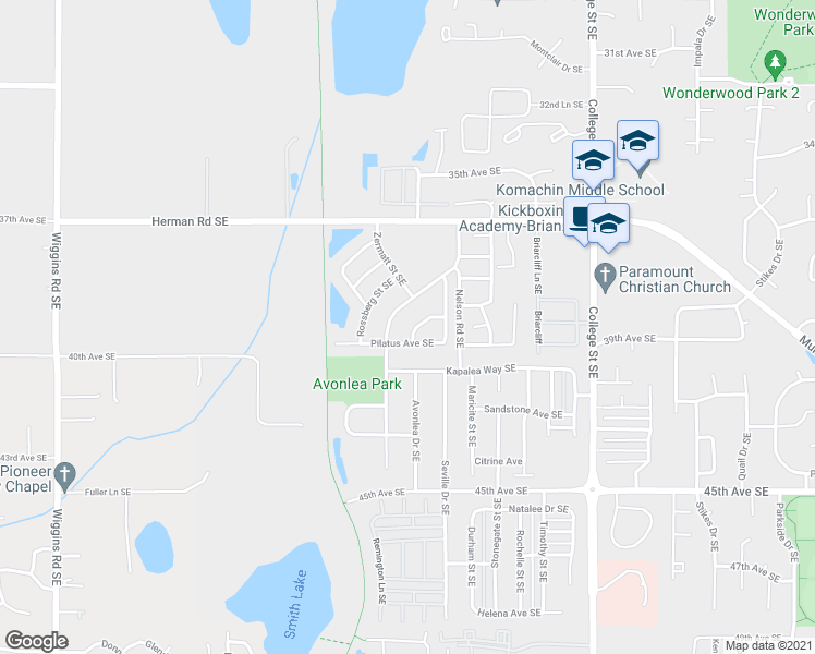 map of restaurants, bars, coffee shops, grocery stores, and more near 4308 Rigi Street Southeast in Lacey