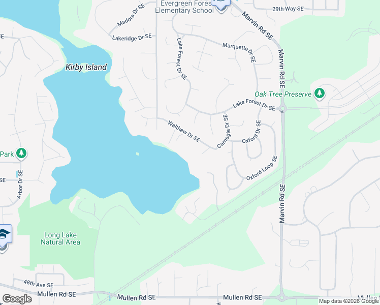 map of restaurants, bars, coffee shops, grocery stores, and more near 5424 Spinnaker Lane Southeast in Olympia