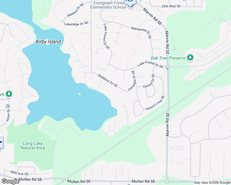 map of restaurants, bars, coffee shops, grocery stores, and more near 5424 Spinnaker Lane Southeast in Olympia