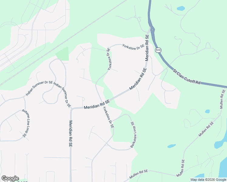 map of restaurants, bars, coffee shops, grocery stores, and more near 3901 Meridian Road Southeast in Olympia
