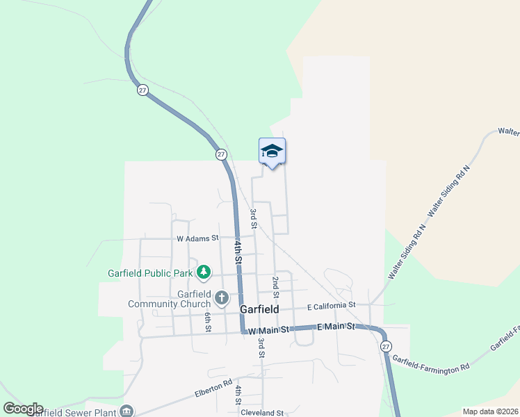 map of restaurants, bars, coffee shops, grocery stores, and more near 3rd St in Garfield