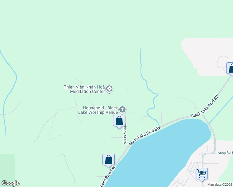 map of restaurants, bars, coffee shops, grocery stores, and more near 3709 Goldsby Street Southwest in Olympia