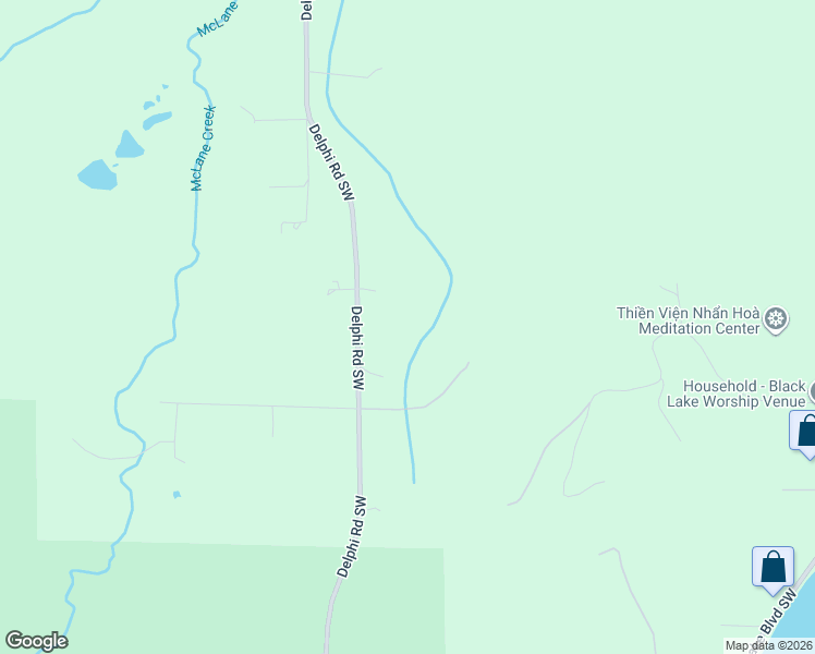 map of restaurants, bars, coffee shops, grocery stores, and more near 3810 Delphi Road Southwest in Olympia