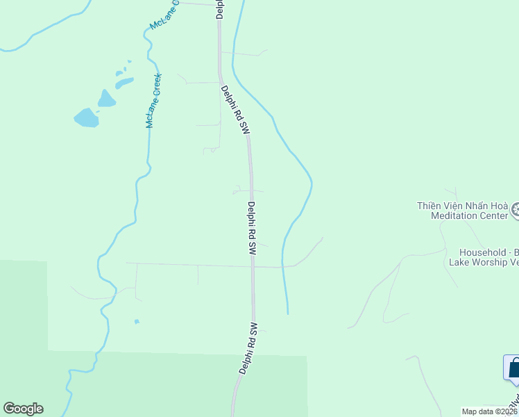 map of restaurants, bars, coffee shops, grocery stores, and more near 3810 Delphi Road Southwest in Olympia