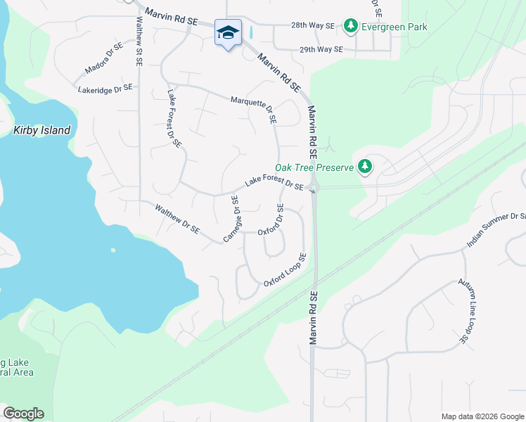 map of restaurants, bars, coffee shops, grocery stores, and more near 8525 37th Court Southeast in Olympia
