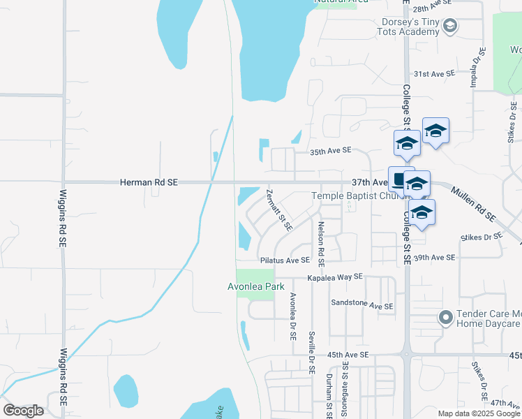 map of restaurants, bars, coffee shops, grocery stores, and more near 3809 Wildspitz Street Southeast in Lacey