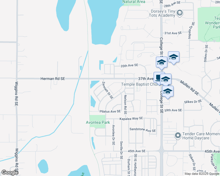 map of restaurants, bars, coffee shops, grocery stores, and more near 3800 Rossberg Street Southeast in Lacey