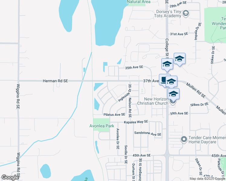 map of restaurants, bars, coffee shops, grocery stores, and more near 3800 Rossberg Street Southeast in Lacey