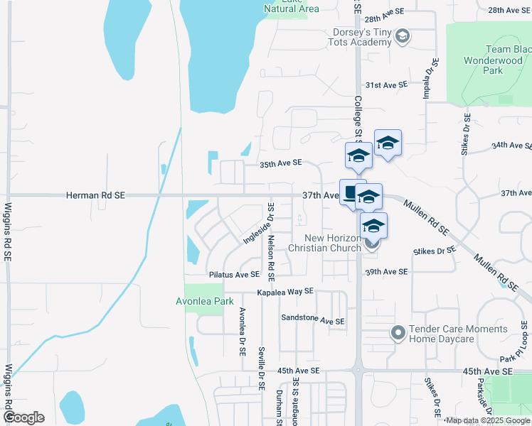 map of restaurants, bars, coffee shops, grocery stores, and more near 3933 Ingleside Drive Southeast in Lacey