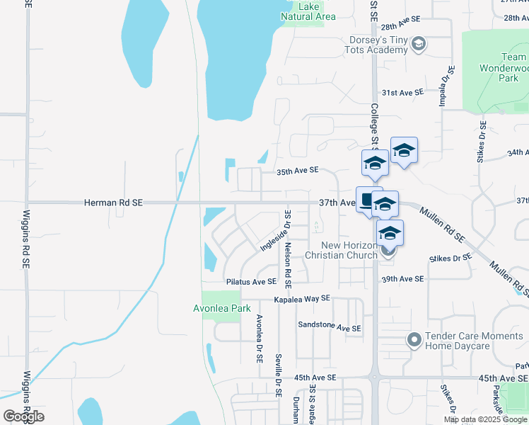 map of restaurants, bars, coffee shops, grocery stores, and more near 4300 37th Avenue Southeast in Lacey