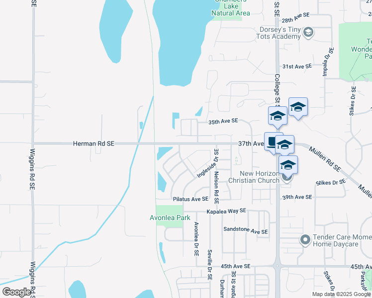 map of restaurants, bars, coffee shops, grocery stores, and more near 4300 37th Avenue Southeast in Lacey