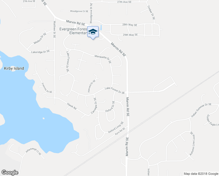 map of restaurants, bars, coffee shops, grocery stores, and more near 8531 Lake Forest Drive Southeast in Lacey