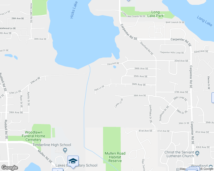 map of restaurants, bars, coffee shops, grocery stores, and more near 6546 36th Avenue Southeast in Lacey