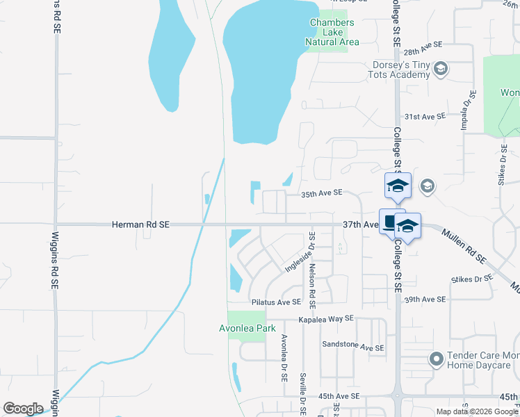 map of restaurants, bars, coffee shops, grocery stores, and more near 4104 Santis Loop Southeast in Lacey