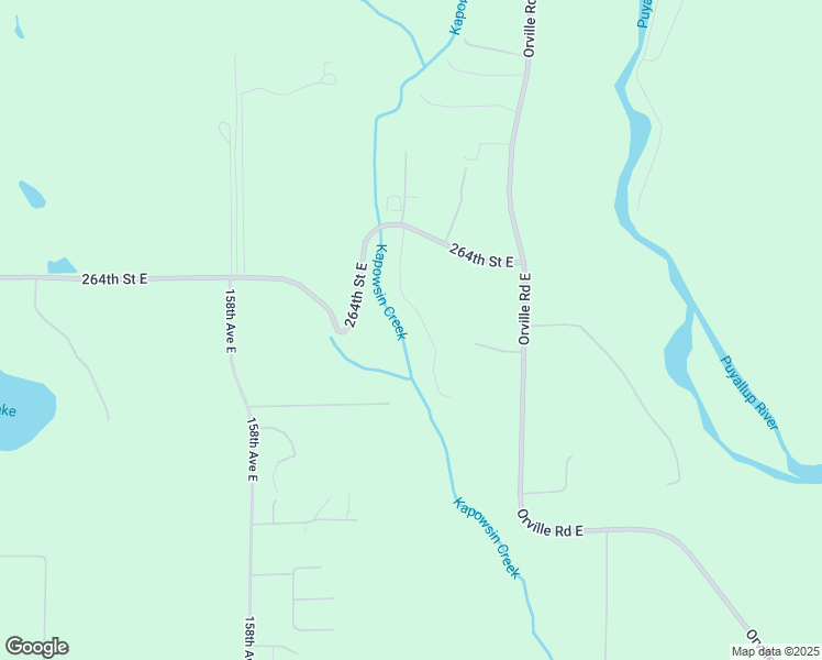map of restaurants, bars, coffee shops, grocery stores, and more near 26614 163rd Avenue East in Orting