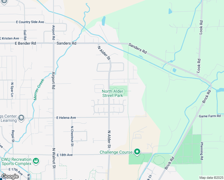 map of restaurants, bars, coffee shops, grocery stores, and more near 2400 North Alder Street in Ellensburg